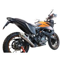 Exhaust compatible with Ktm Adventure 390 2021-2024, Powercone Evo, Homologated legal slip-on exhaust including removable db killer and link pipe