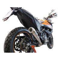 Exhaust compatible with Ktm Adventure 390 2021-2024, Powercone Evo, Homologated legal slip-on exhaust including removable db killer and link pipe