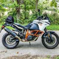 Esapament GPR compatibil cu Ktm Lc 8 Adventure 1090 2017 Evacuare slip-on omologata, inclusiv db killer detașabil și cot de legătură,Furore Evo4 Nero