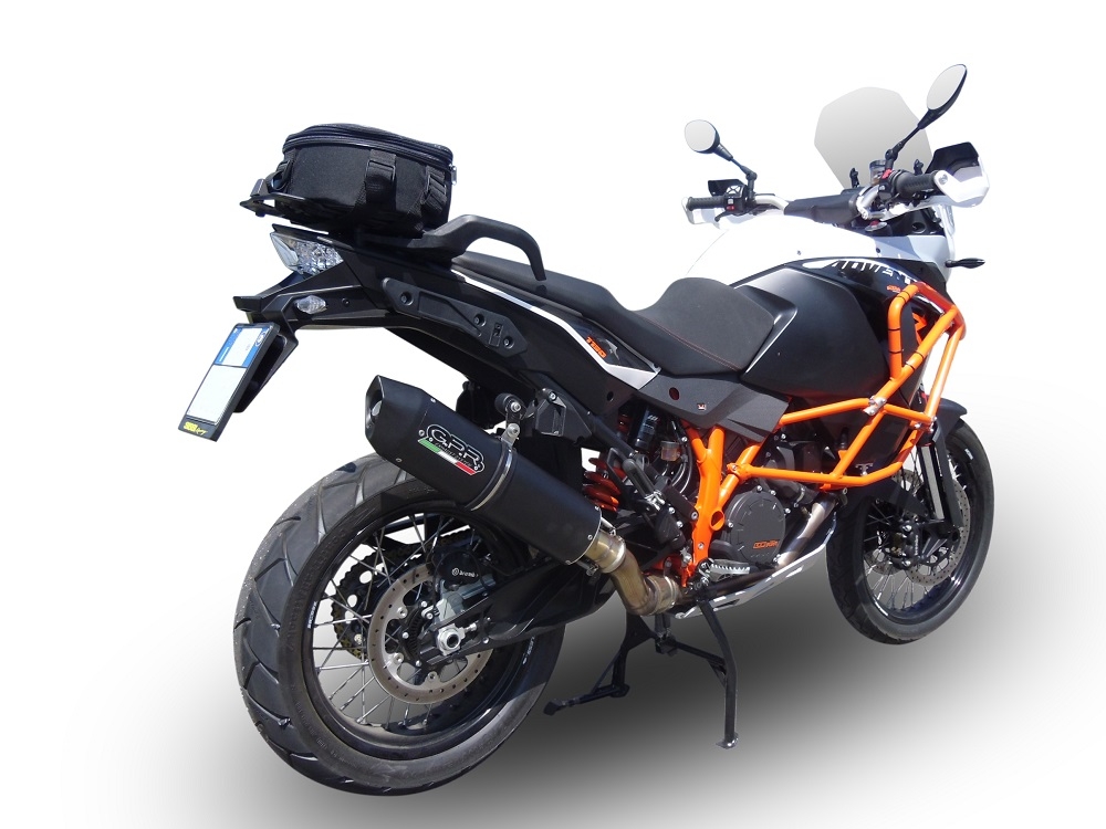 Esapament GPR compatibil cu Ktm LC 8 Super Adventure 1290 - S - R - T 2017 Evacuare slip-on de curse, inclusiv cot de legătură,Furore Nero