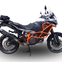 Esapament GPR compatibil cu Ktm LC 8 Super Adventure 1290 - S - R - T 2017 Evacuare slip-on de curse, inclusiv cot de legătură,Furore Nero