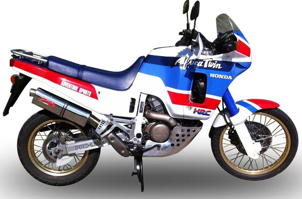 Esapament GPR compatibil cu Honda Africa Twin NXR - XRV 650 Rd03  1988 Evacuare slip-on omologata, inclusiv db killer detașabil și cot de legătură,Trioval