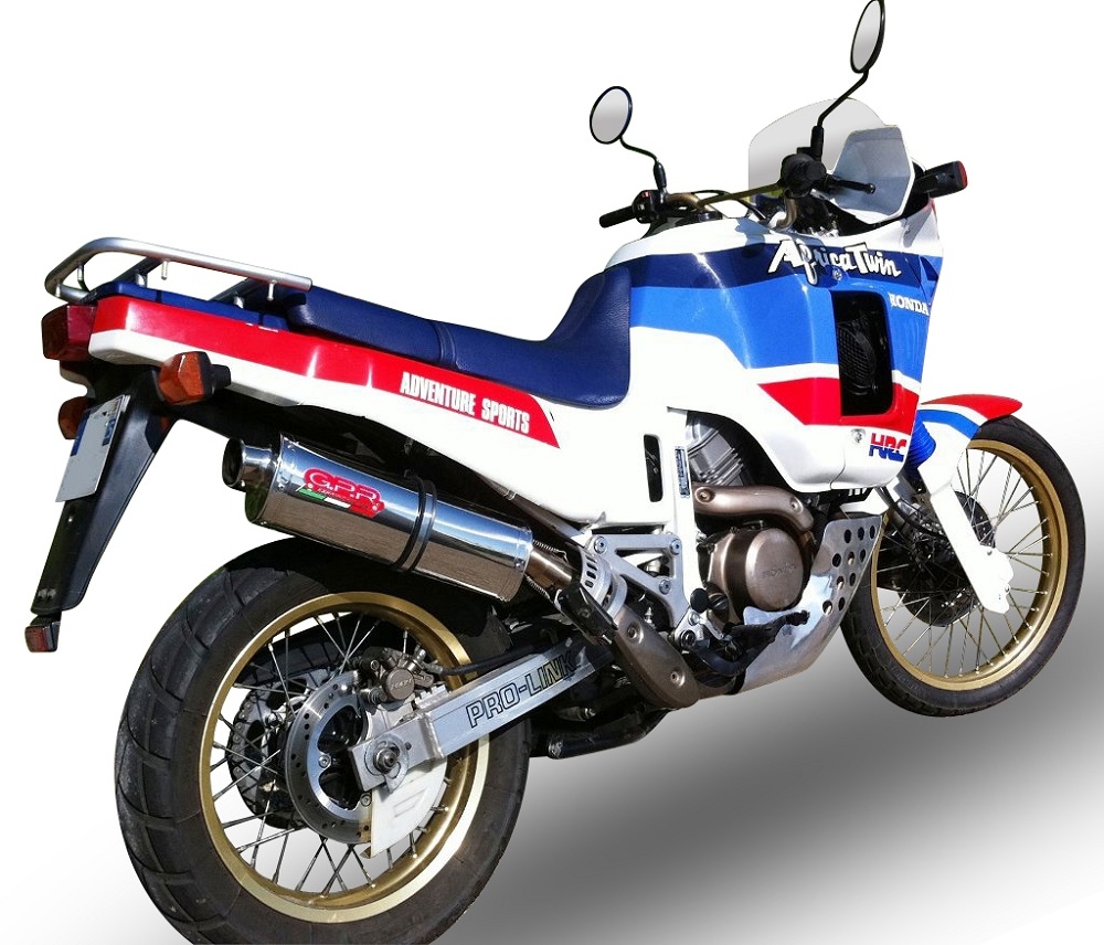 Esapament GPR compatibil cu Honda Africa Twin NXR - XRV 650 Rd03  1988 Evacuare slip-on omologata, inclusiv db killer detașabil și cot de legătură,Trioval