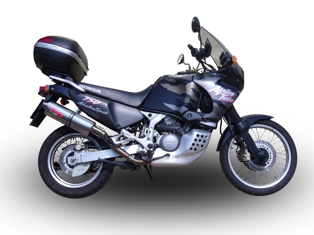 Esapament GPR compatibil cu Honda Africa Twin XRV 750 RD07 1993 Evacuare slip-on omologata, inclusiv db killer detașabil și cot de legătură,Trioval