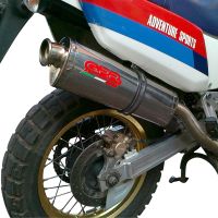 Esapament GPR compatibil cu Honda Africa Twin NXR - XRV 750 Rd04  1990 Evacuare slip-on omologata, inclusiv db killer detașabil și cot de legătură,Trioval