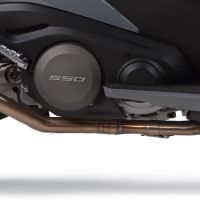 Esapament GPR compatibil cu Kymco Ak 550 2017 Sistem complet de evacuare Racing, inclusiv db killer detașabil,M3 Inox 