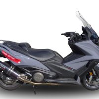 Esapament GPR compatibil cu Kymco Ak 550 2017 Sistem complet de evacuare Racing, inclusiv db killer detașabil,Furore Nero