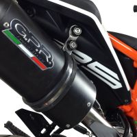 Exhaust compatible with Ktm Duke 125 2017-2020, Albus Evo4, Homologated legal slip-on exhaust including removable db killer, link pipe and catalyst