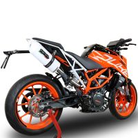 Exhaust compatible with Ktm Duke 250 2017-2020, Albus Evo4, Homologated legal slip-on exhaust including removable db killer, link pipe and catalyst