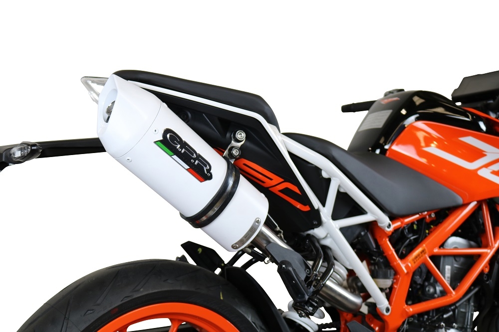 Exhaust compatible with Ktm Duke 250 2017-2020, Albus Evo4, Homologated legal slip-on exhaust including removable db killer, link pipe and catalyst