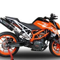 Esapament GPR compatibil cu Ktm Rc 390 2017 Evacuare slip-on omologata, inclusiv db killer detașabil, cot de legătură și catalizator,Furore Evo4 Nero