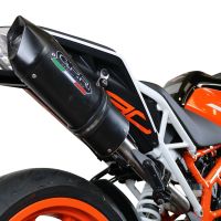 Esapament GPR compatibil cu Ktm Rc 390 2017 Evacuare slip-on omologata, inclusiv db killer detașabil, cot de legătură și catalizator,Furore Evo4 Nero