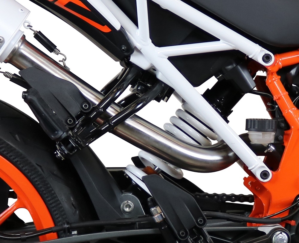 Exhaust compatible with Ktm Duke 250 2017-2020, Albus Evo4, Homologated legal slip-on exhaust including removable db killer, link pipe and catalyst
