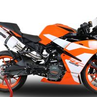 Exhaust compatible with Ktm Rc 125 2017-2020, Albus Evo4, Homologated legal slip-on exhaust including removable db killer, link pipe and catalyst