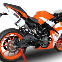 Exhaust compatible with Ktm Rc 125 2017-2020, Albus Evo4, Homologated legal slip-on exhaust including removable db killer, link pipe and catalyst