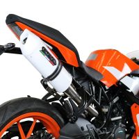 Exhaust compatible with Ktm Rc 125 2017-2020, Albus Evo4, Homologated legal slip-on exhaust including removable db killer, link pipe and catalyst