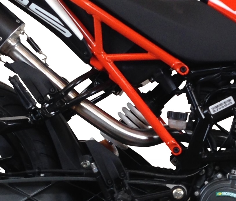 Exhaust compatible with Ktm Duke 125 2017-2020, Albus Evo4, Homologated legal slip-on exhaust including removable db killer, link pipe and catalyst