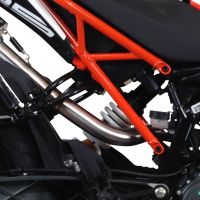 Exhaust compatible with Ktm Duke 125 2017-2020, Albus Evo4, Homologated legal slip-on exhaust including removable db killer, link pipe and catalyst