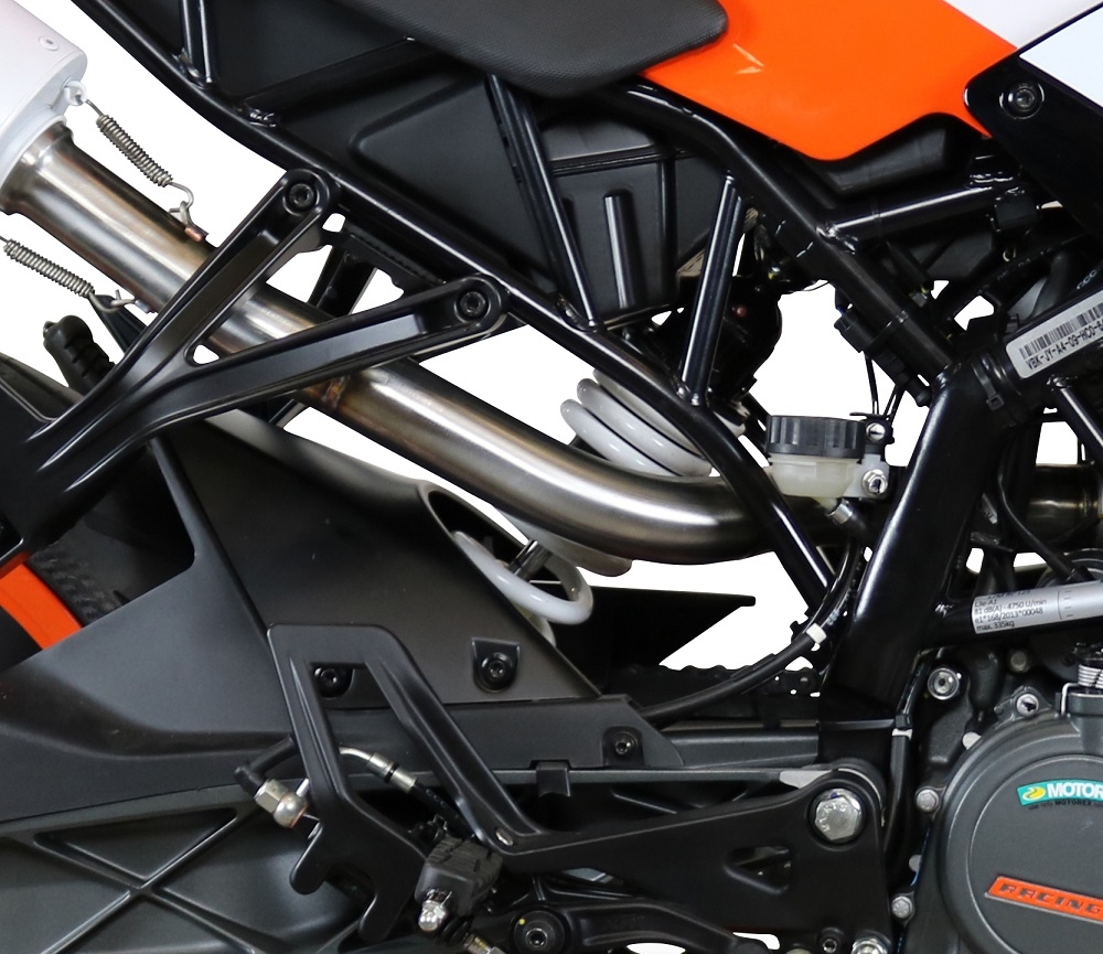 Exhaust compatible with Ktm Rc 125 2017-2020, Albus Evo4, Homologated legal slip-on exhaust including removable db killer, link pipe and catalyst
