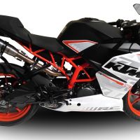 Esapament GPR compatibil cu Ktm Rc 390 2015 Evacuare slip-on omologata, inclusiv db killer detașabil, cot de legătură și catalizator,Deeptone Inox