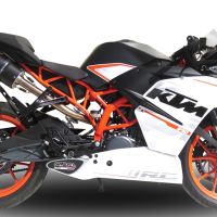 Esapament GPR compatibil cu Ktm Rc 390 2015 Evacuare slip-on omologata, inclusiv db killer detașabil, cot de legătură și catalizator,Furore Nero