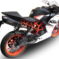 Esapament GPR compatibil cu Ktm Rc 390 2015 Evacuare slip-on omologata, inclusiv db killer detașabil, cot de legătură și catalizator,Furore Nero