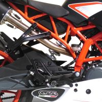 Esapament GPR compatibil cu Ktm Rc 390 2015 Evacuare slip-on omologata, inclusiv db killer detașabil, cot de legătură și catalizator,Albus Ceramic