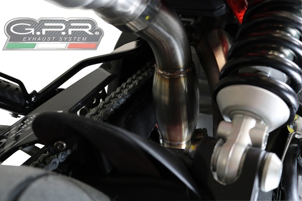 Exhaust compatible with Aprilia Dorsoduro 750 2008-2016, Decatalizzatore, Decat pipe