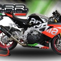 Esapament GPR compatibil cu Aprilia Rsv4 1000 2017 Evacuare slip-on omologata, inclusiv db killer detașabil, cot de legătură și catalizator,Furore Evo4 Nero