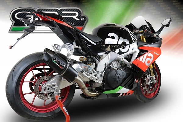 Esapament GPR compatibil cu Aprilia Rsv4 1000 2017 Evacuare slip-on omologata, inclusiv db killer detașabil, cot de legătură și catalizator,Furore Evo4 Nero