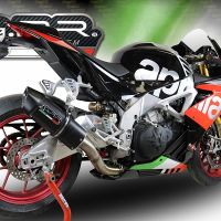 Esapament GPR compatibil cu Aprilia Rsv4 1000 2017 Evacuare slip-on omologata, inclusiv db killer detașabil, cot de legătură și catalizator,Furore Evo4 Nero