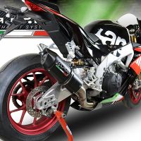 Esapament GPR compatibil cu Aprilia Rsv4 1000 2017 Evacuare slip-on omologata, inclusiv db killer detașabil, cot de legătură și catalizator,Furore Evo4 Nero