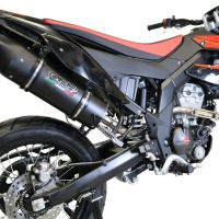 Esapament GPR compatibil cu Aprilia Rx 125 2018 Evacuare slip-on omologata, inclusiv db killer detașabil, cot de legătură și catalizator,Furore Evo4 Nero