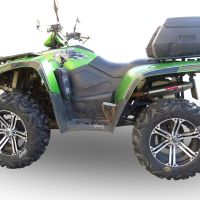 Esapament GPR compatibil cu Artic Cat Thundercat 1000 2011 Evacuare slip-on omologata, inclusiv db killer detașabil și cot de legătură,Deeptone Atv