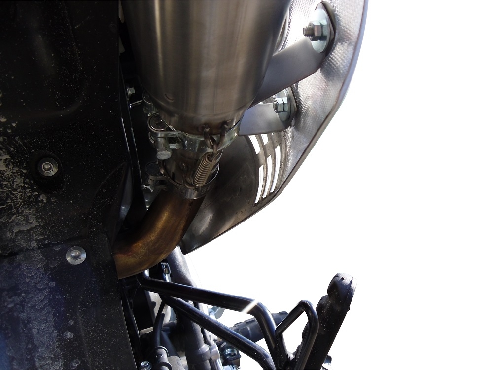 Exhaust compatible with Husqvarna TE 630 E - SMS 630 - Smr 630 2010-2014, Albus Ceramic, Dual Homologated legal slip-on exhaust including removable db killers and link pipes