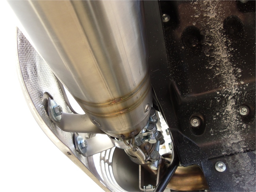 Exhaust compatible with Husqvarna TE 630 E - SMS 630 - Smr 630 2010-2014, Albus Ceramic, Dual Homologated legal slip-on exhaust including removable db killers and link pipes