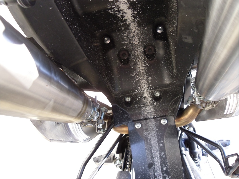 Exhaust compatible with Husqvarna TE 630 E - SMS 630 - Smr 630 2010-2014, Albus Ceramic, Dual Homologated legal slip-on exhaust including removable db killers and link pipes