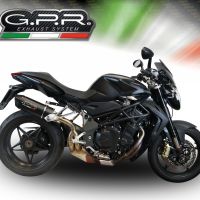 Esapament GPR compatibil cu Mv Agusta Brutale 750 S 2000 Evacuare slip-on omologata, inclusiv db killer detașabil și cot de legătură,Furore Nero