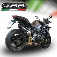 Esapament GPR compatibil cu Mv Agusta Brutale 920  2010 Evacuare slip-on omologata, inclusiv db killer detașabil și cot de legătură,Furore Nero