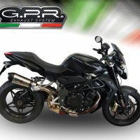 Esapament GPR compatibil cu Mv Agusta Brutale 920  2010 Evacuare slip-on omologata, inclusiv db killer detașabil și cot de legătură,New Grand Prix Evo Titanium