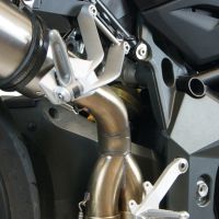 Esapament GPR compatibil cu Mv Agusta Brutale 990 R 2010 Evacuare slip-on omologata, inclusiv db killer detașabil și cot de legătură,M3 Titanium Natural