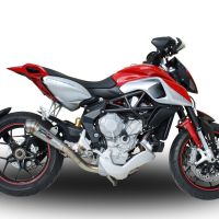 Esapament GPR compatibil cu Mv Agusta Rivale - Stradale 800 2014 Evacuare slip-on omologata, inclusiv db killer detașabil și cot de legătură,Powercone Evo