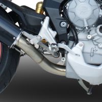 Exhaust compatible with Mv Agusta Rivale - Stradale 800 2014-2016, Albus Ceramic, Homologated legal slip-on exhaust including removable db killer and link pipe