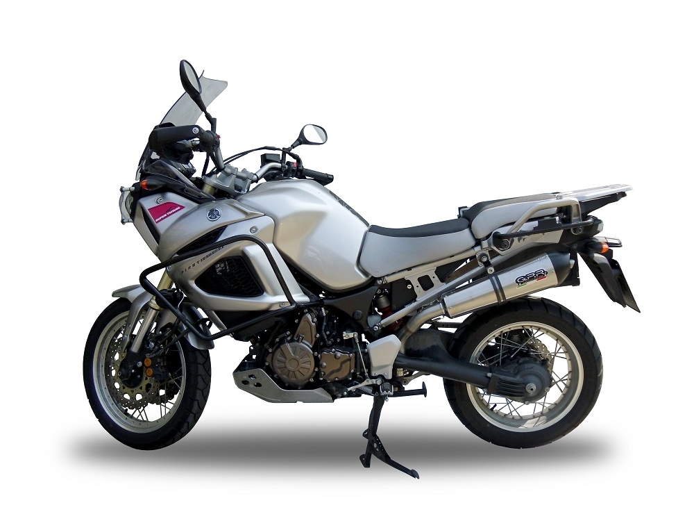 GPR exhaust compatible with Yamaha Xt 1200 Z Supertenere 2017-2020, New Grand Prix Evo Titanium, Homologated legal slip-on exhaust including removable db killer and link pipe 