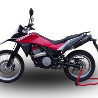 Exhaust compatible with Husqvarna TERRA - STRADA TR 650 2013-2015, Furore Nero, Homologated legal full system exhaust, including removable db killer and catalyst