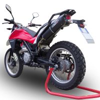 Exhaust compatible with Husqvarna TERRA - STRADA TR 650 2013-2015, Furore Nero, Homologated legal full system exhaust, including removable db killer and catalyst