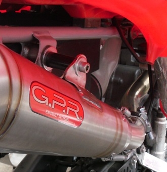 Esapament GPR compatibil cu Honda Trx 400 Sportrax EX 1999 Evacuare slip-on omologata, inclusiv db killer detașabil și cot de legătură,Powercone Evo