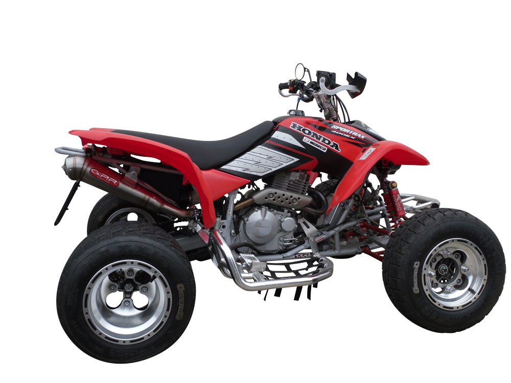 Esapament GPR compatibil cu Honda Trx 400 Sportrax EX 1999 Evacuare slip-on omologata, inclusiv db killer detașabil și cot de legătură,Powercone Evo