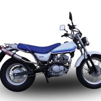 Exhaust compatible with Suzuki Rv 125 Van Van 2003-2017, Deeptone Inox, Homologated legal slip-on exhaust including removable db killer and link pipe
