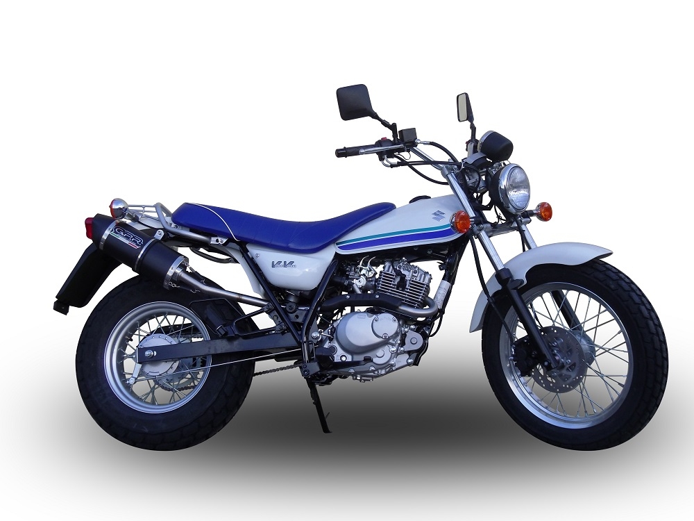 Exhaust compatible with Suzuki Rv 125 Van Van 2003-2017, Furore Nero, Racing slip-on exhaust including link pipe